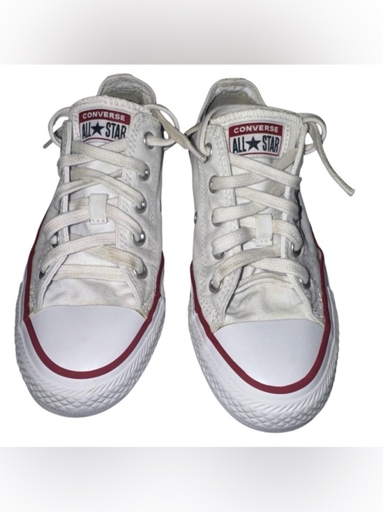 Converse All Stars Shoes - Converse Chuck Taylor All Star Low Top White Canvas Sneakers Women’s Size 5